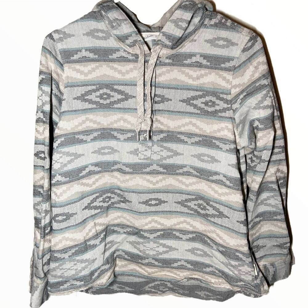 Woolrich First Light Jacquard Hoodie Cotton Flannel Button Cuff 100% Cotton S